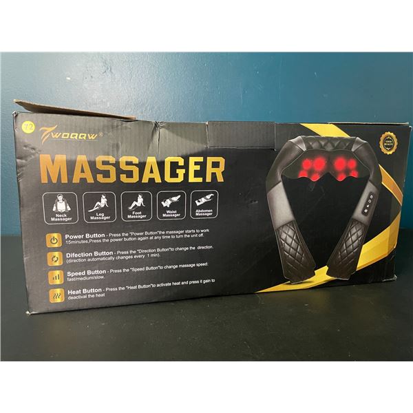 1 Heated Shiatsu Wrap-Around Neck and Back Massager