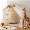 Image 1 : 1 Besrey Kids Play Tent with Padded Mat & String Lights - Large Size 51" x 35" x 51" - NEW