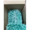 Image 4 : 1 Faux Fur Shaggy Fluffy Comforter Bedding Set - Full/Queen Size - 3PC - Aqua/White Colour