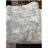 Image 3 : 1 Large Shaggy/Fuzzy Plush Soft Area Rug - 10Ft x 8FT - Light Grey - New