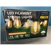 Image 1 : 1 LED String Light Set for Outdoors - 53FT Length - Waterproof & Shatterproof - Open Box
