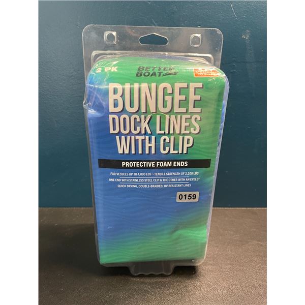 1 Better Boat Bungee Dock Lines with Clip - 4FT - New - 2PK