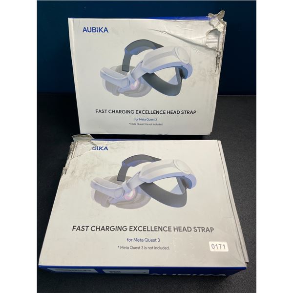 2 Aubika Fast Charging Excellence Head Straps for Meta Quest 3 - New
