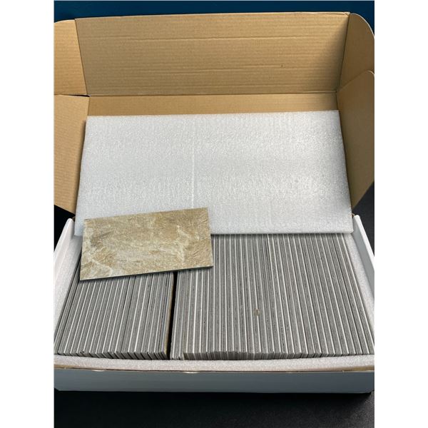 1 Box of Auliget Peel & Stick Wall Tiles - 100pcs - 3" x 6" Tiles - Sandstone Design - New