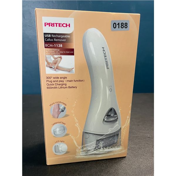 1 Pritech Electric USB-Rechargeable Foot Callus Remover for Dry/Cracked Skin - Brand New