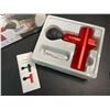 Image 2 : 1 Mini Deep-Tissue Handheld Massage Gun - Brand New - Red Colour