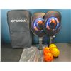Image 1 : 1 CFGROW Pickleball Paddle Set - 2 Paddles + 4 Balls Included with Storage Case - New