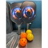 Image 2 : 1 CFGROW Pickleball Paddle Set - 2 Paddles + 4 Balls Included with Storage Case - New