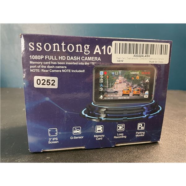 1 3-inch Screen 1080P Full HD Dash Camera - Front Dash Cam - Brand New!