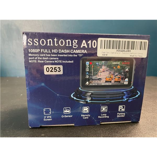 1 3-inch Screen 1080P Full HD Dash Camera - Front Dash Cam - Brand New!