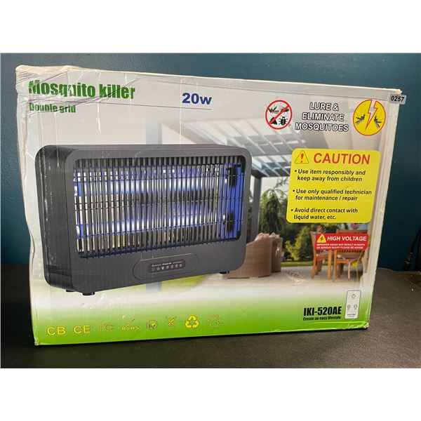 1 Double Grid 20W Electric Bug Zapper/Mosquito Killer - Attracts & Eliminates/Kills Insects - NEW!