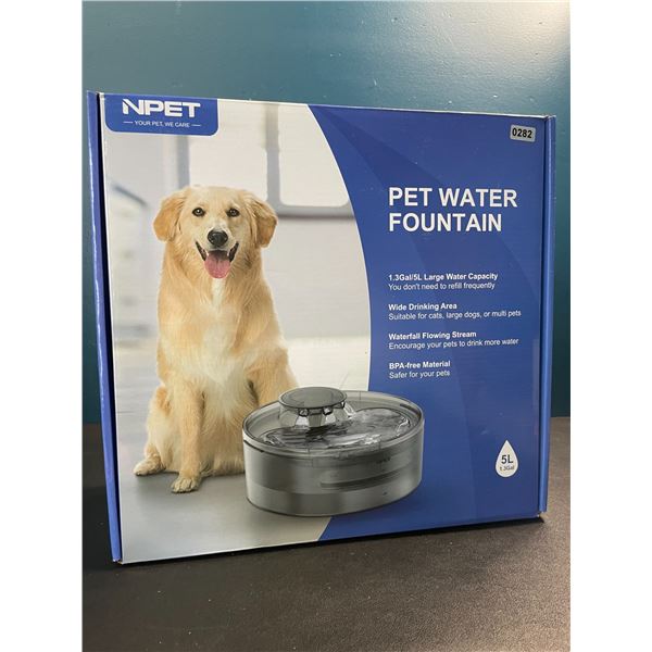 1 Large Size (5L Water Capacity) Automatic Pet Water Fountain - For Dogs/Cats - Brand New!