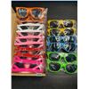 Image 1 : Box of 16 Neon Colour Party Sunglasses - New