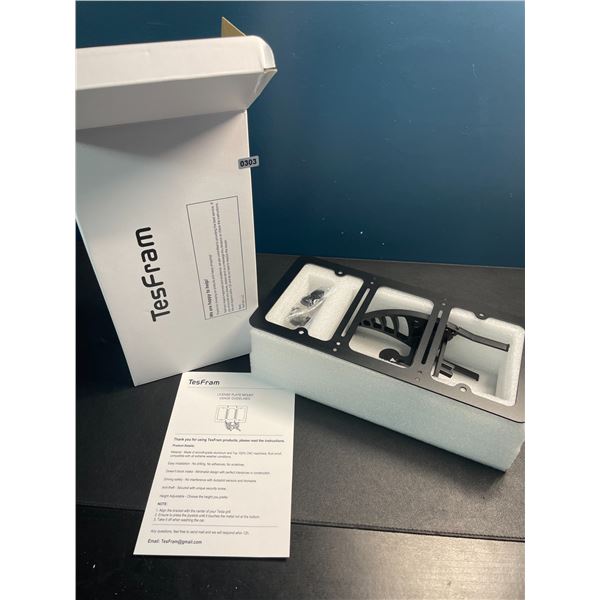 1 TesFram Front Bumper License Plate Mount for Tesla Model 3 Highland - New