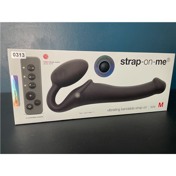 1 Strap-On-Me Series - Vibrating Bendable Strap-On Sex Toy - Size M - New Sealed ($130 RETAIL!)