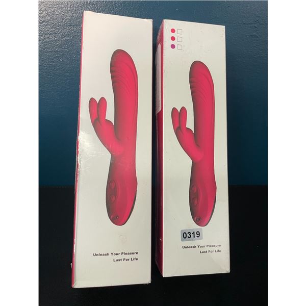2 Rabbit-Style Vibrating Silicone Sex Toys for Women - Rechargeable - Brand New Sealed!