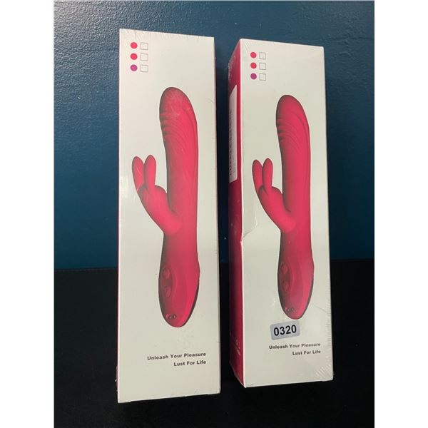 2 Rabbit-Style Vibrating Silicone Sex Toys for Women - Rechargeable - Brand New Sealed!