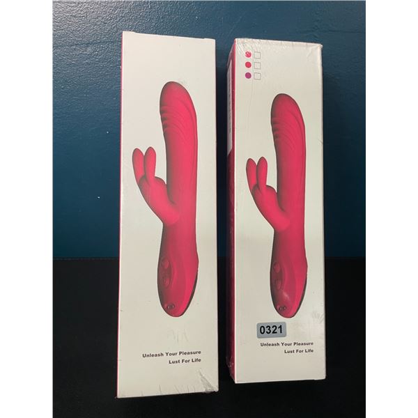 2 Rabbit-Style Vibrating Silicone Sex Toys for Women - Rechargeable - Brand New Sealed!