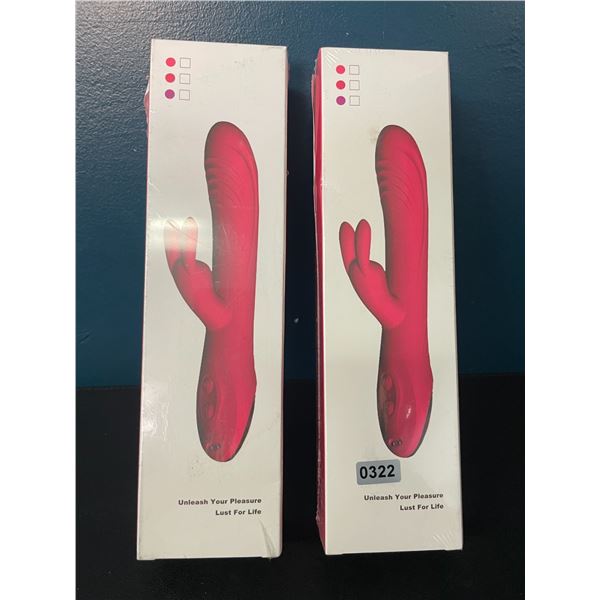 2 Rabbit-Style Vibrating Silicone Sex Toys for Women - Rechargeable - Brand New Sealed!