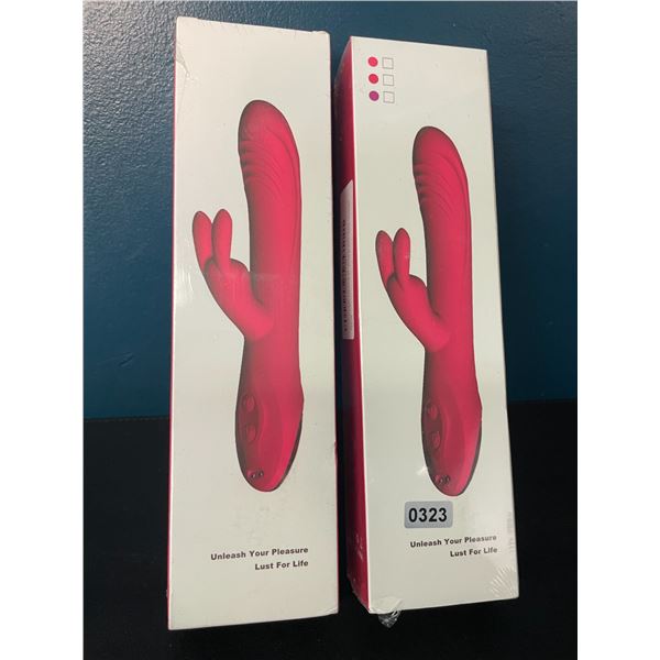 2 Rabbit-Style Vibrating Silicone Sex Toys for Women - Rechargeable - Brand New Sealed!