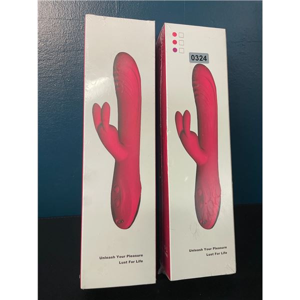 2 Rabbit-Style Vibrating Silicone Sex Toys for Women - Rechargeable - Brand New Sealed!