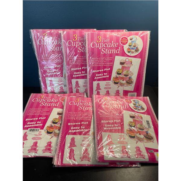 6 Easy Assemble 3-Tier Cupcake Stands - Brand New