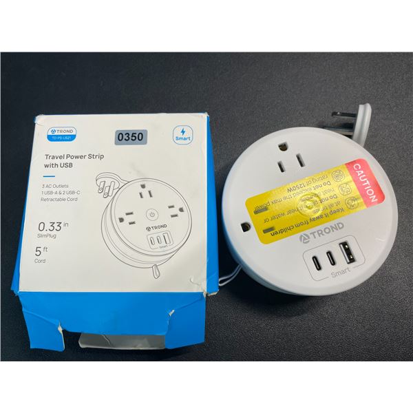 1 TROND Travel Power Strip with USB & 5Ft Cord