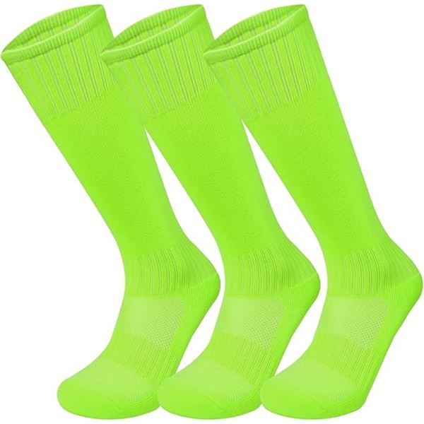 4 Multi-Packs of Marchare Boys Knee-High Sports/Soccer Socks - Green - 3 Pairs Each/12 Total - New