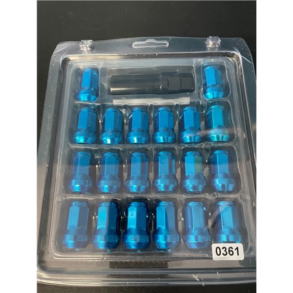 Pack of Lug Nuts - 20PCS - Blue Chrome Colour - Brand New