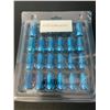 Image 2 : Pack of Lug Nuts - 20PCS - Blue Chrome Colour - Brand New