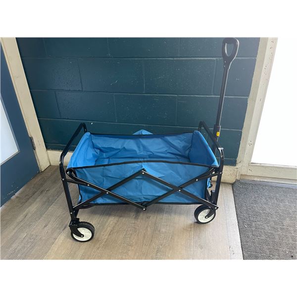 1 Folding Wagon/Collapsible Folding Wagon Cart - Blue - 27" x 19"H (See Photo for Dimensions) - New