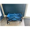 Image 1 : 1 Folding Wagon/Collapsible Folding Wagon Cart - Blue - 27" x 19"H (See Photo for Dimensions) - New