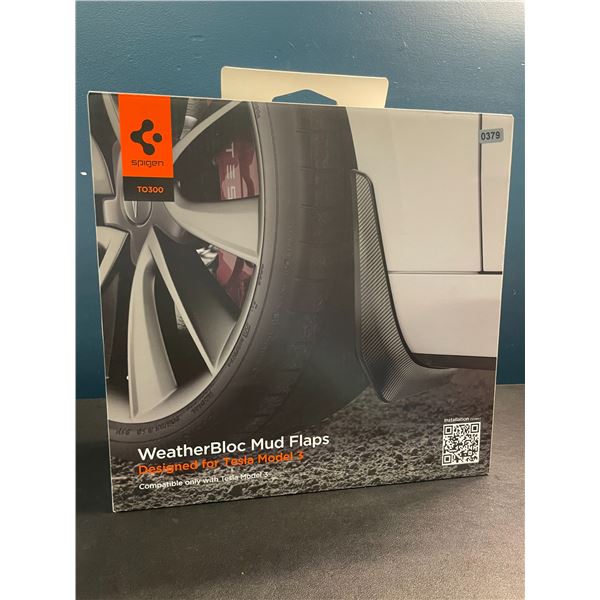 1 Box of Spigen WeatherBloc Mud Flaps - Designed for Tesla Model 3 - New Sealed!