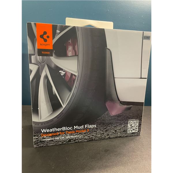 1 Box of Spigen WeatherBloc Mud Flaps - Designed for Tesla Model 3 - New Sealed!