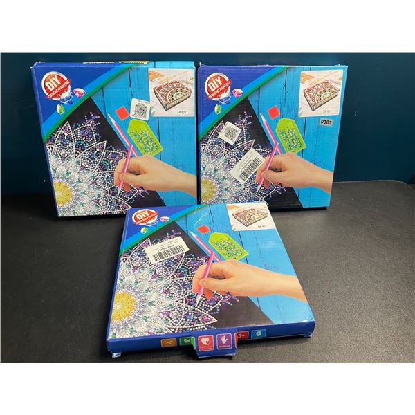 3 Diamond Art 3D Crafting Sets - Brand New