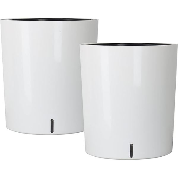 Sarosora 2-Pack Large Round Self-Watering Planter Pots - 12.5" Tall - Open Box