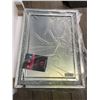 Image 3 : 1 Shyfoy Large 24" x 32" Silver Decorative Crystal Frame Rectangular Wall Mirror - Brand New!