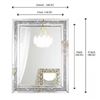 Image 5 : 1 Shyfoy Large 24" x 32" Silver Decorative Crystal Frame Rectangular Wall Mirror - Brand New!