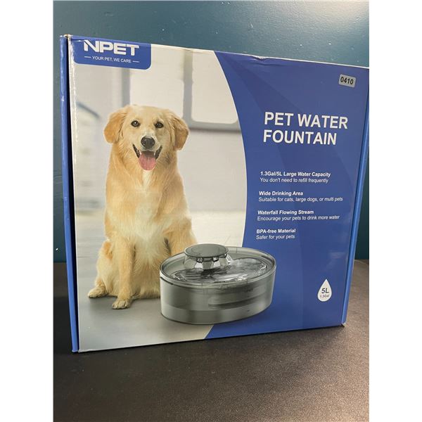 1 Large Size (5L Water Capacity) Automatic Pet Water Fountain - For Dogs/Cats - Brand New!