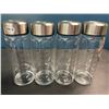 Image 2 : 4 Glass Kitchen Jars with Lids/Measurement Markings - 400ml Capacity - New
