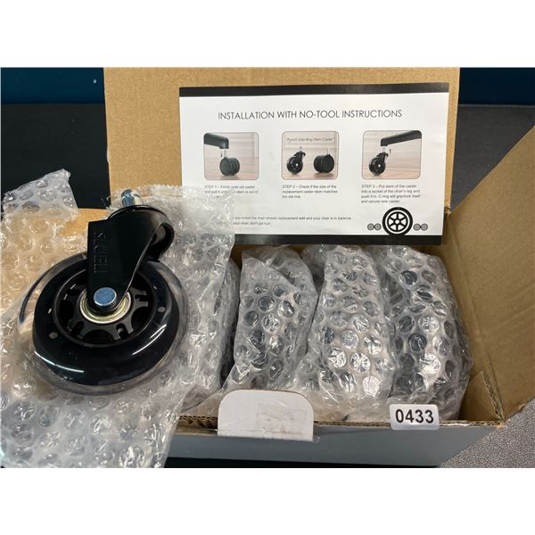 1 Box of Roller-Blade Style Caster Wheels for Office Chairs - 5PCS - Brand New
