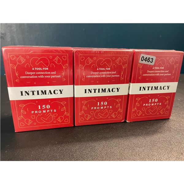 3 "Intimacy" Card Sets for Couples - 150 Prompts for Deeper Connection/Conversation - New Sealed