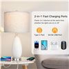 Image 2 : Outon Touch Control Bedside Table Lamps - Set of 2 - Dimmable - w/ Charging Port Bases - Brand New!