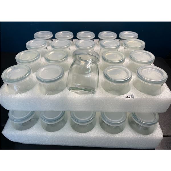 Set of 40 Mini Glass Storage Jars with Lids