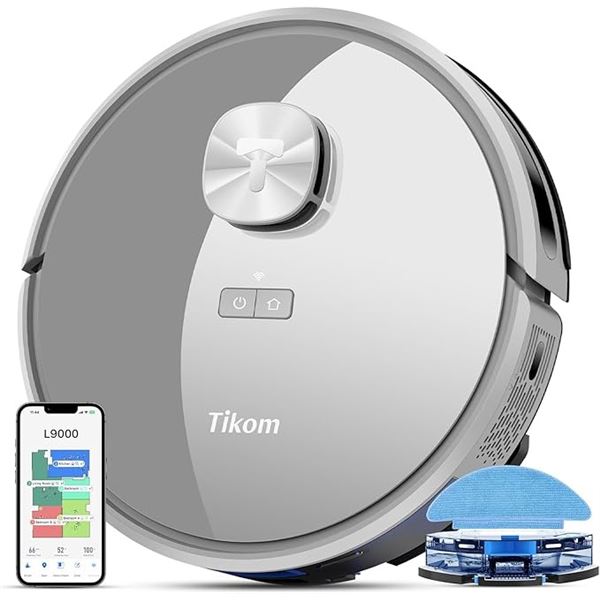 1 Tikom L9000 Robotic Vacuum Cleaner; 2-in-1 Vacuum & Mop Combo Cleaner - Brand New!