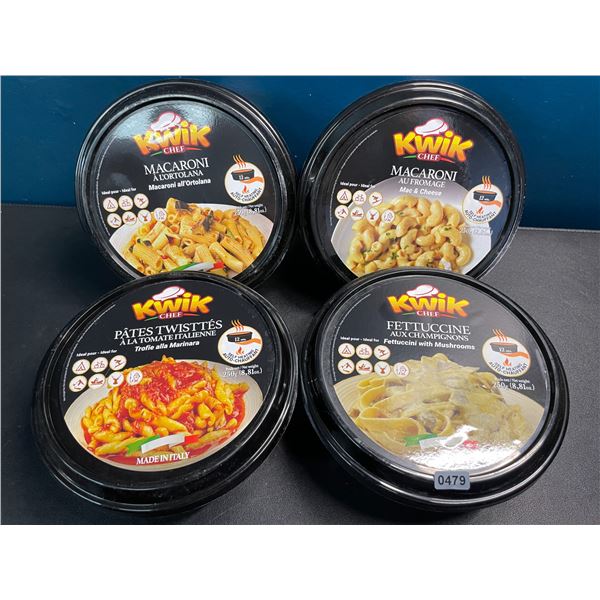 4 Kwik Chef Self-Heating Instant Meals - 250g - Assorted Flavors - Exp: 24/Dec/02