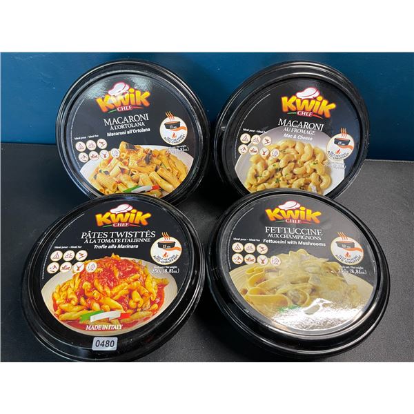 4 Kwik Chef Self-Heating Instant Meals - 250g - Assorted Flavors - Exp: 24/Dec/02