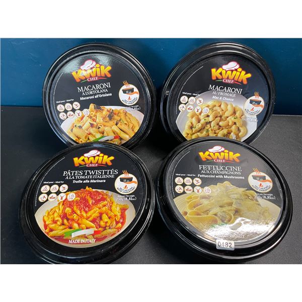 4 Kwik Chef Self-Heating Instant Meals - 250g - Assorted Flavors - Exp: 24/Dec/02