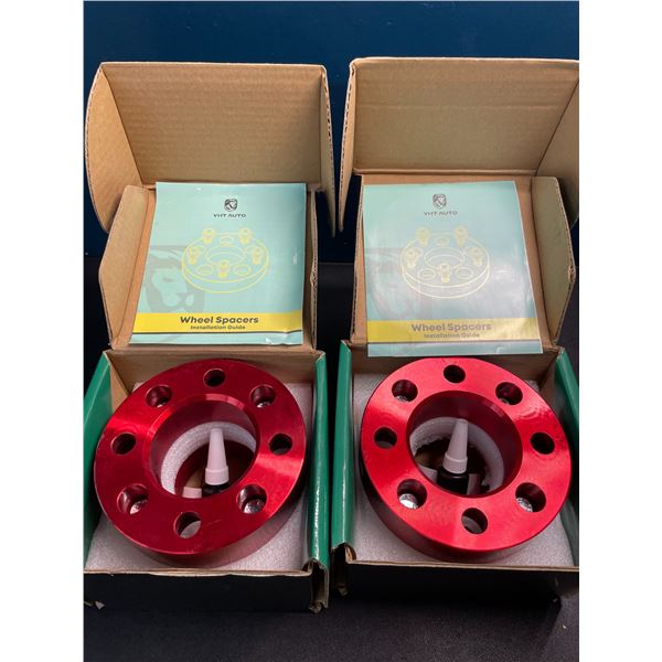 Set of 4 Wheel Spacers - 1.5inch (38mm) 4x137mm ATV Wheel Spacers with 110mm Hub Bore - Red - NEW