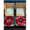 Image 1 : Set of 4 Wheel Spacers - 1.5inch (38mm) 4x137mm ATV Wheel Spacers with 110mm Hub Bore - Red - NEW